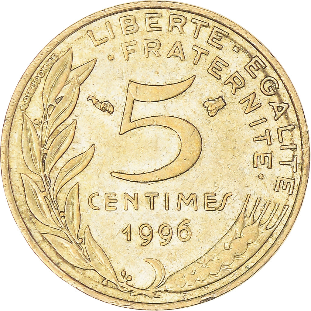 Moneta, Francia, 5 Centimes, 1996