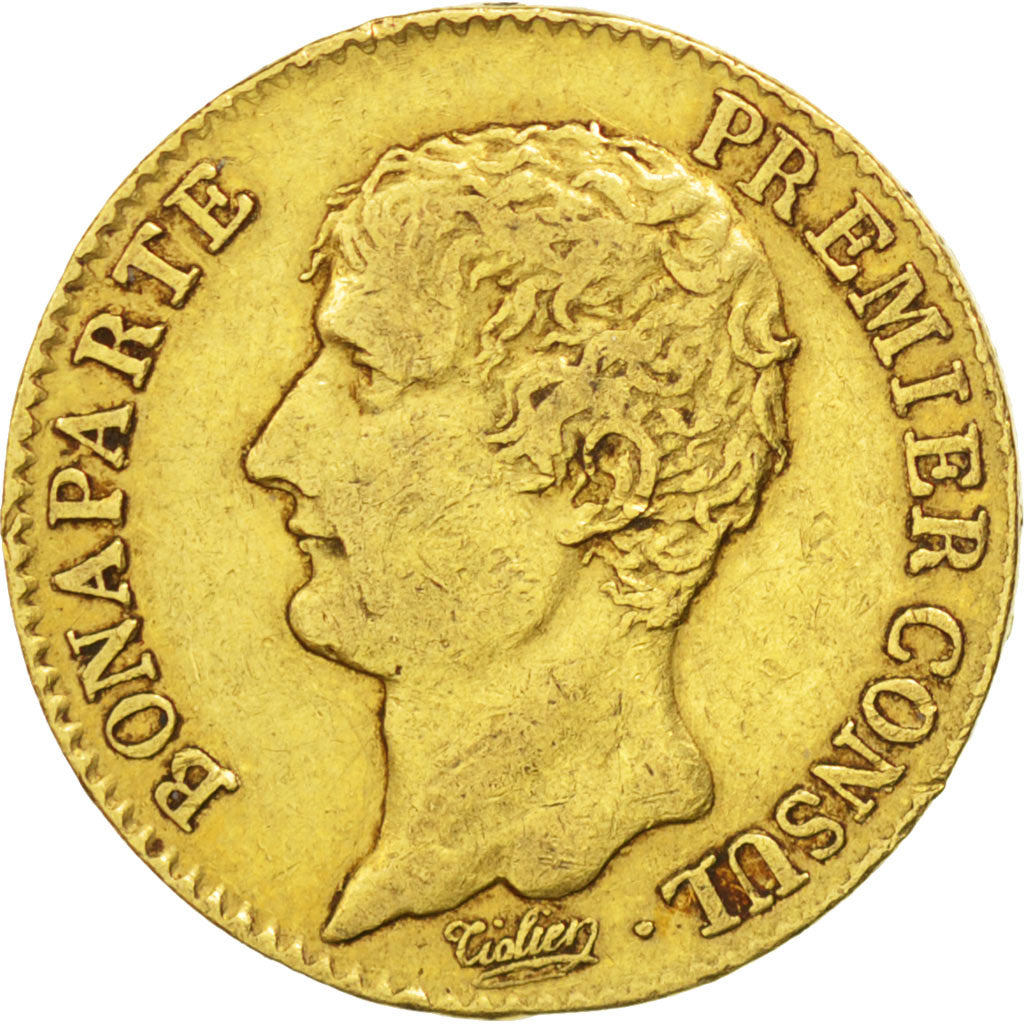 FRANCE, Napoléon I, 20 Francs, 1804, Paris, KM #651, EF(40-45), Gold, Gadoury #.