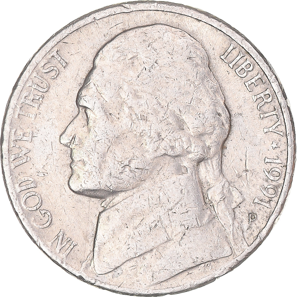 Coin, United States, 5 Cents, 1991