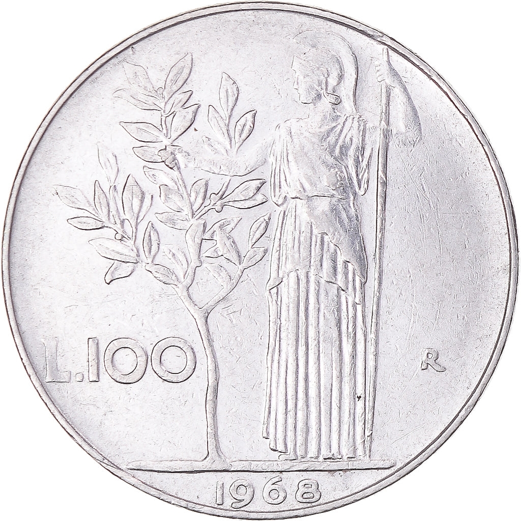 Moneda, Italia, 100 Lire, 1968