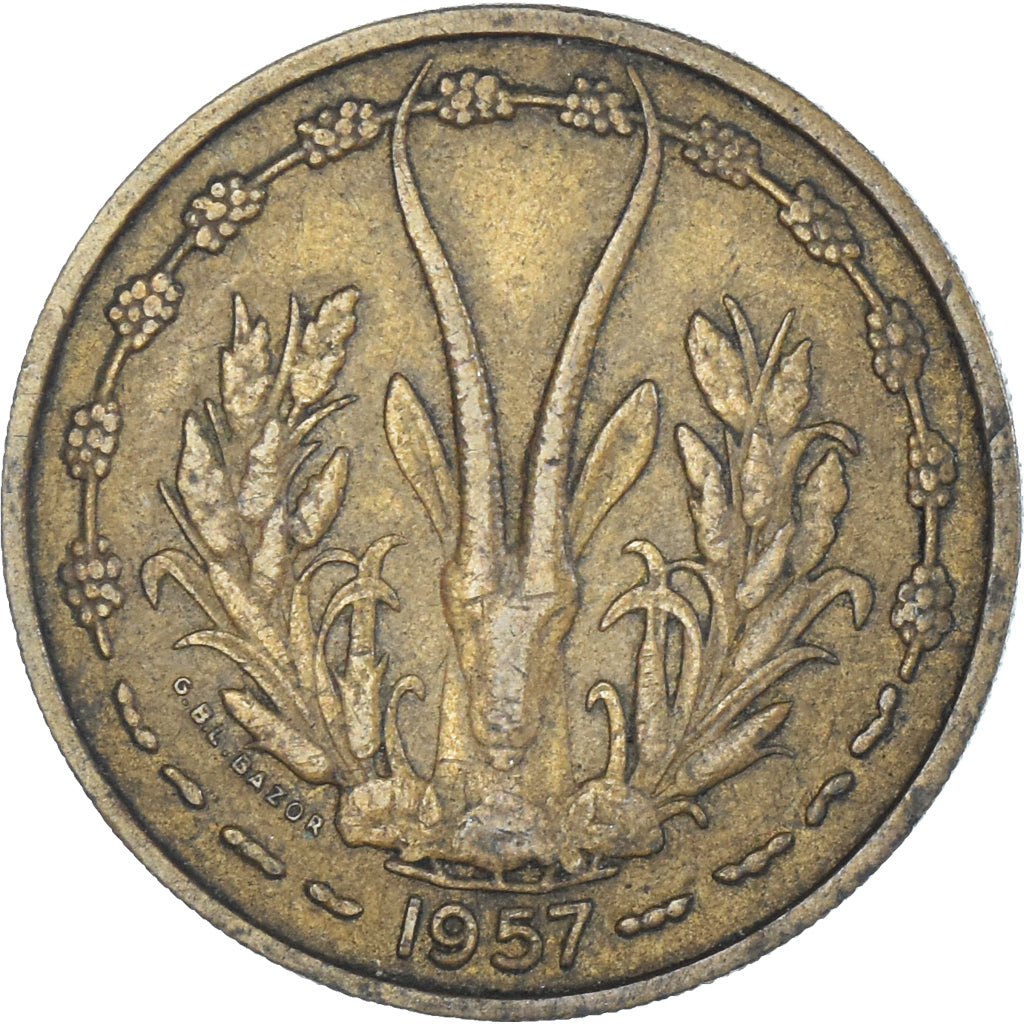 Moneta, Africa occidentale francese, 25 Francs, 1957