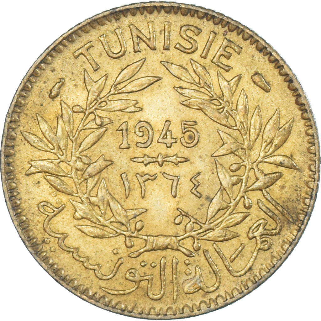Moneta, Tunisia, Franc, 1945