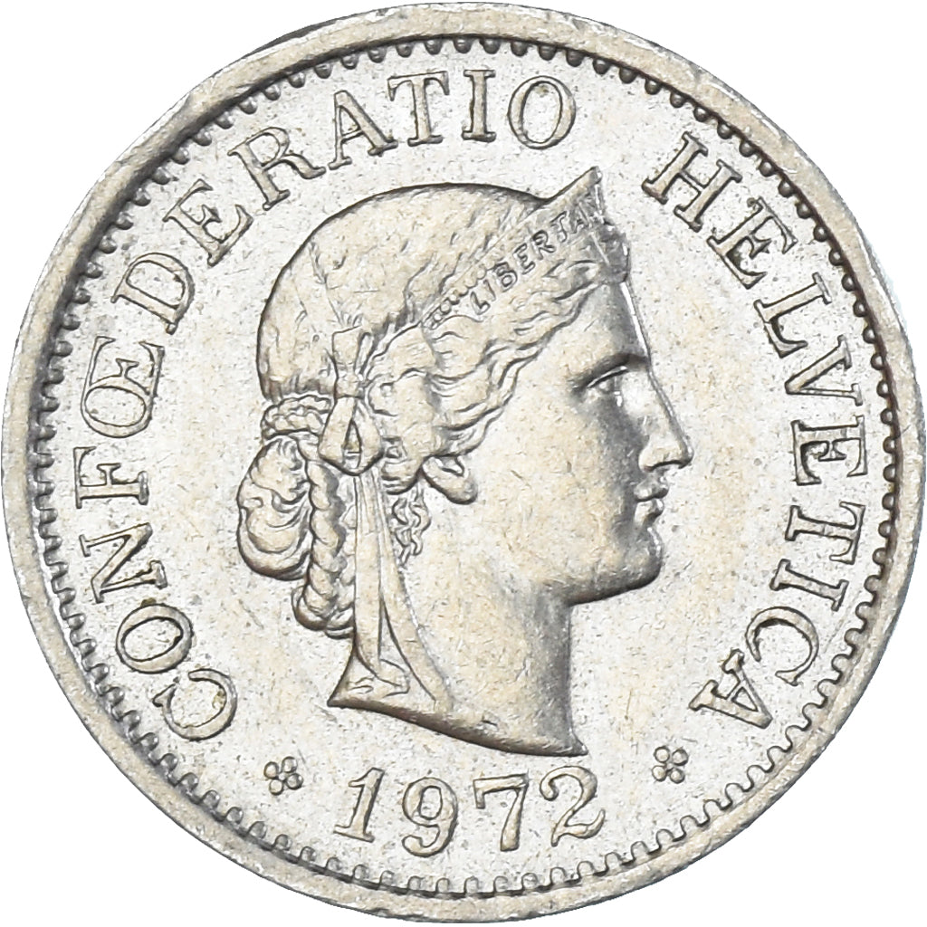 Moneda, Suiza, 10 Rappen, 1972