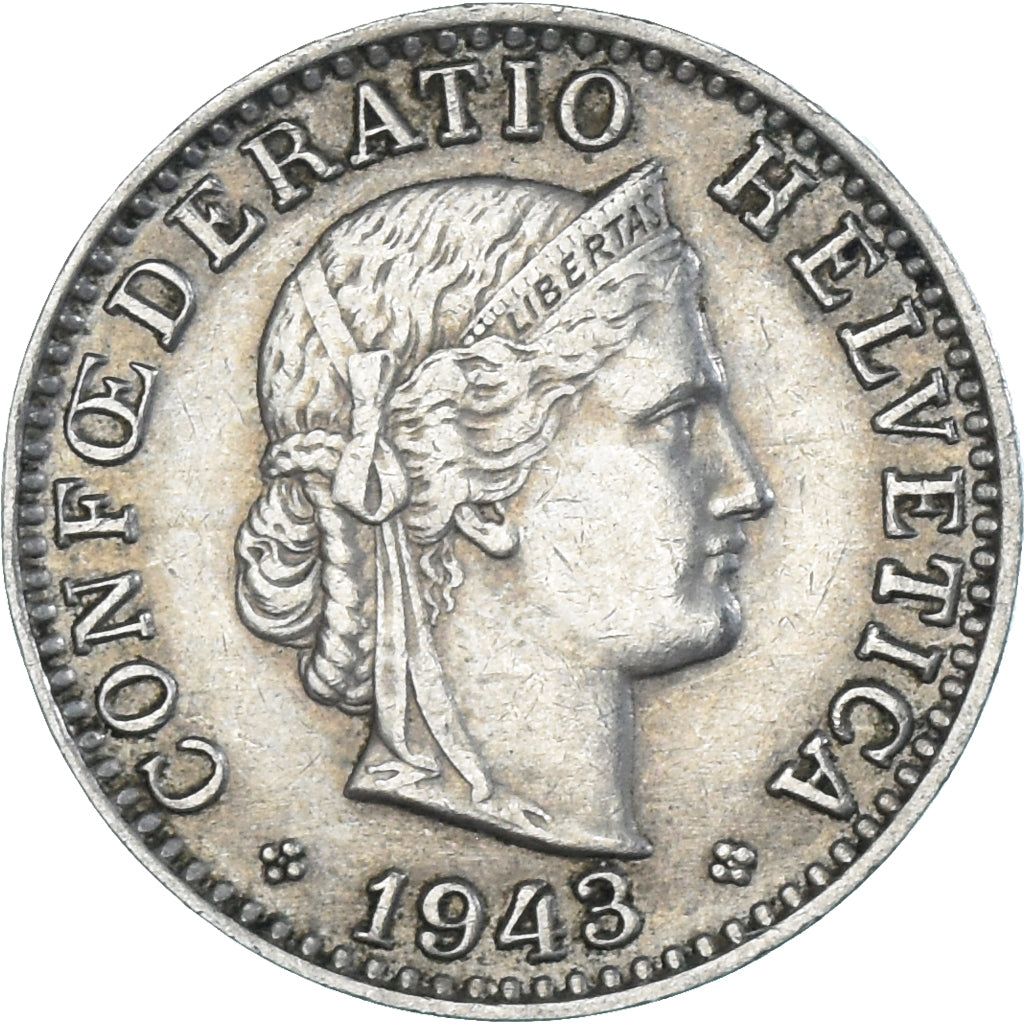 Munten, Zwitserland, 20 Rappen, 1943