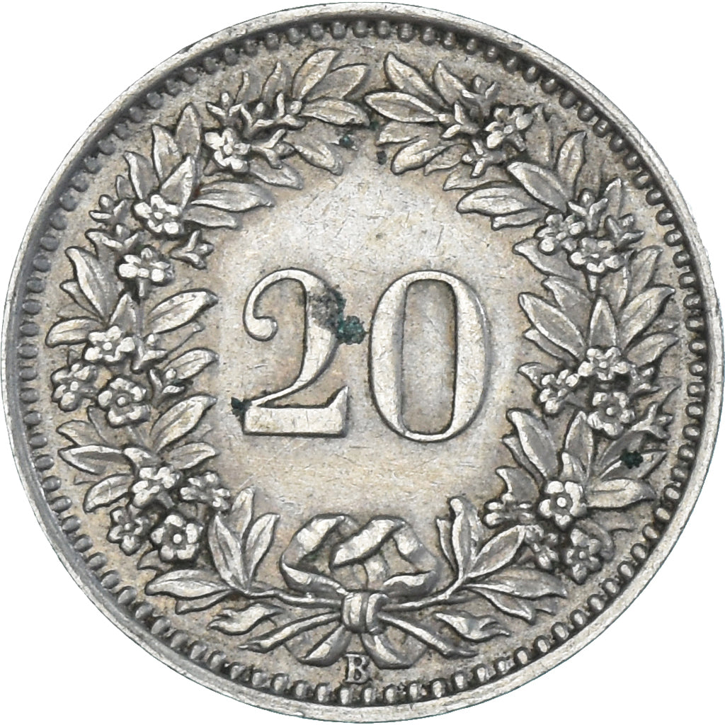Munten, Zwitserland, 20 Rappen, 1943