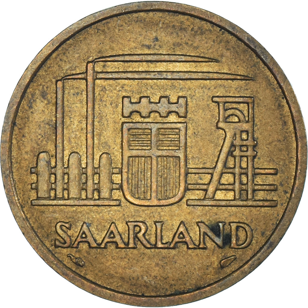 Münze, SAARLAND, 50 Franken, 1954