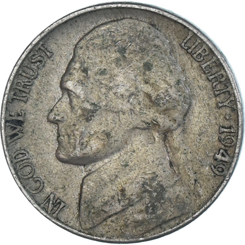 Monnaie, États-Unis, 5 Cents, 1949