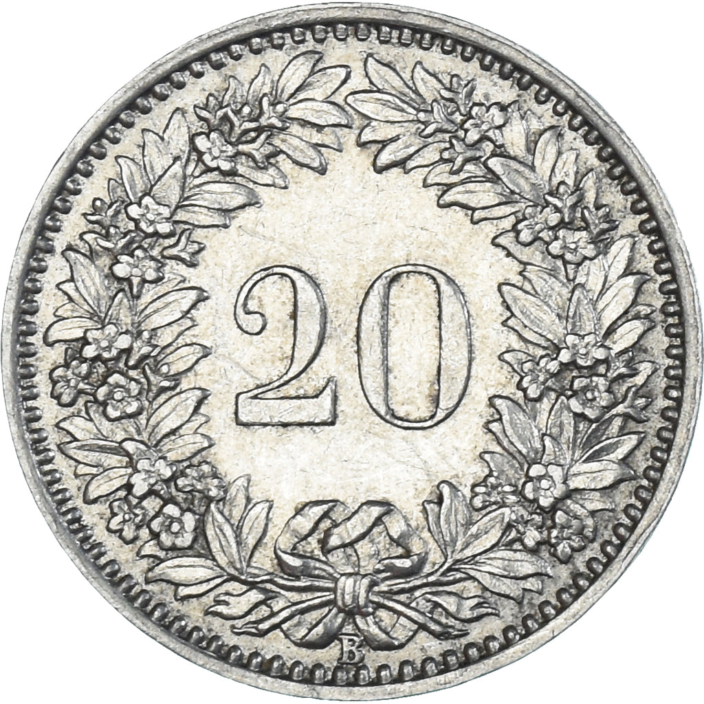 Moneda, Suiza, 20 Rappen, 1933