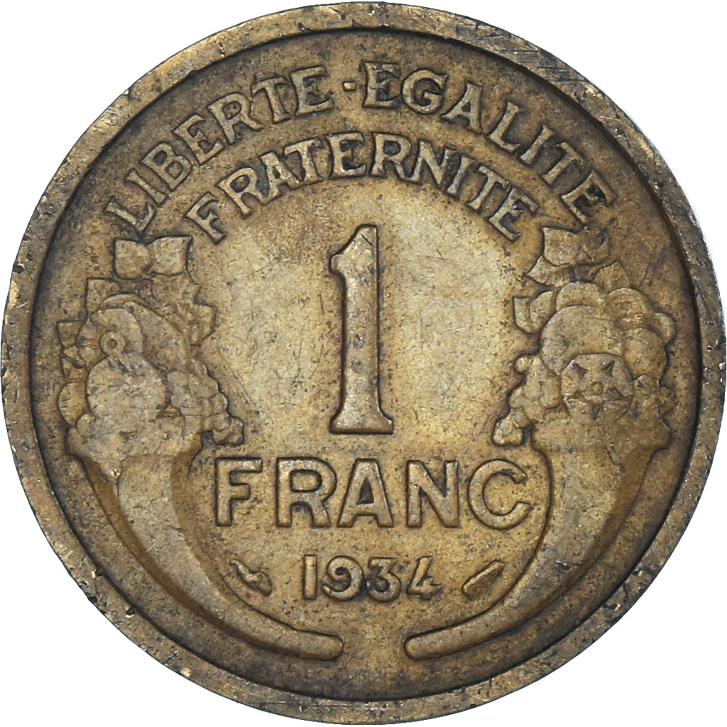 Münze, Frankreich, Franc, 1934