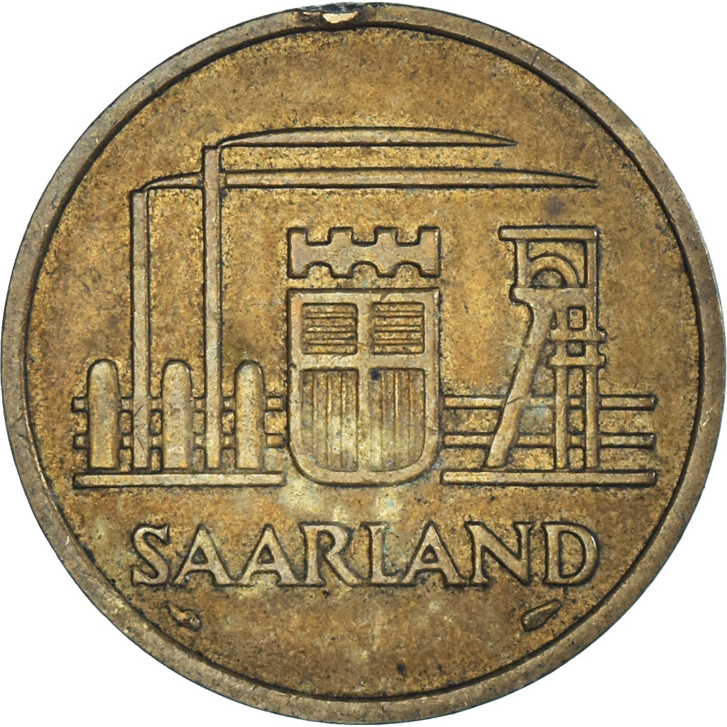 Coin, SAARLAND, 50 Franken, 1954