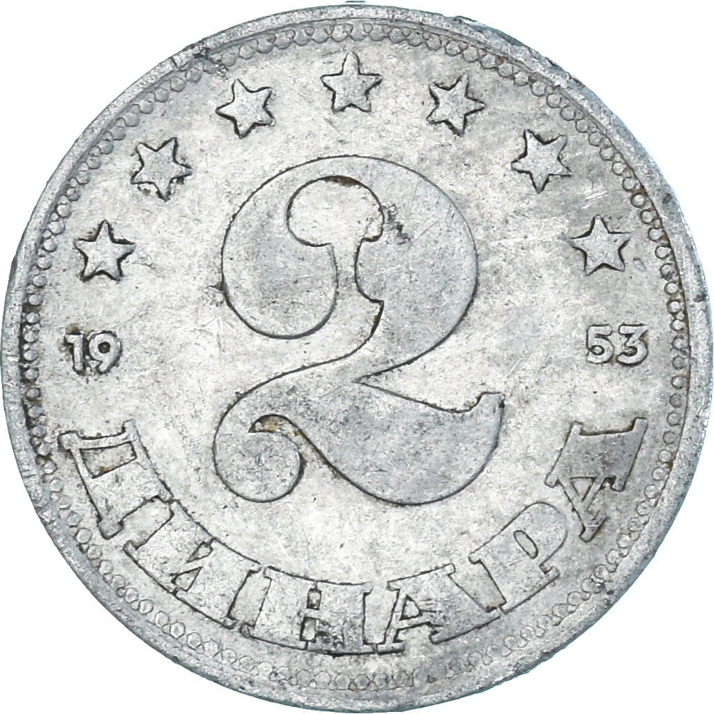 Moneta, Iugoslavia, 2 Dinara, 1953