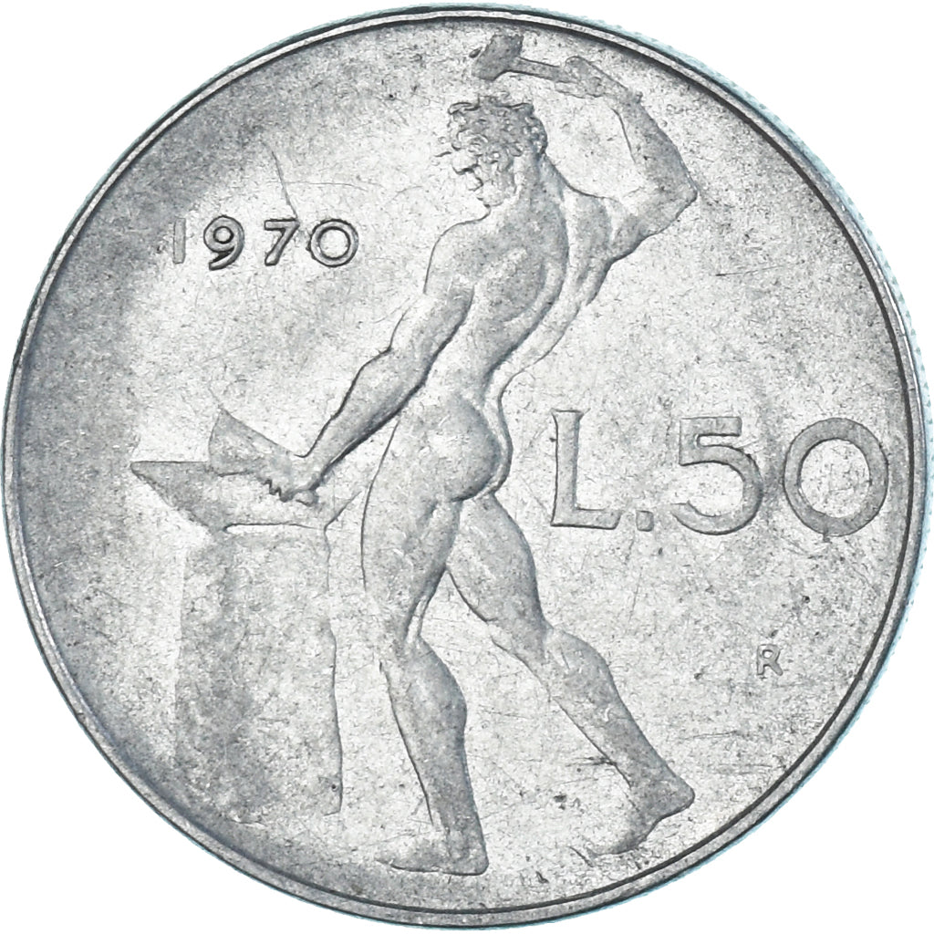 Coin, Italy, 50 Lire, 1970