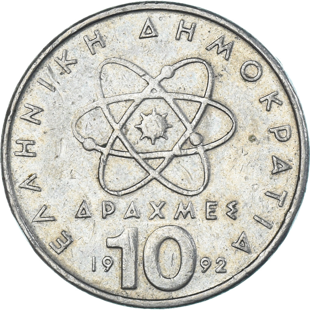 Moneta, Grecja, 10 Drachmes, 1992