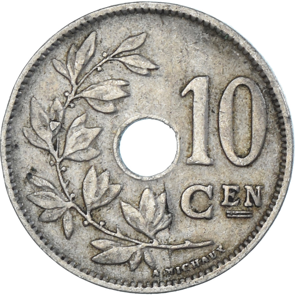 Moneda, Bélgica, 10 Centimes, 1928