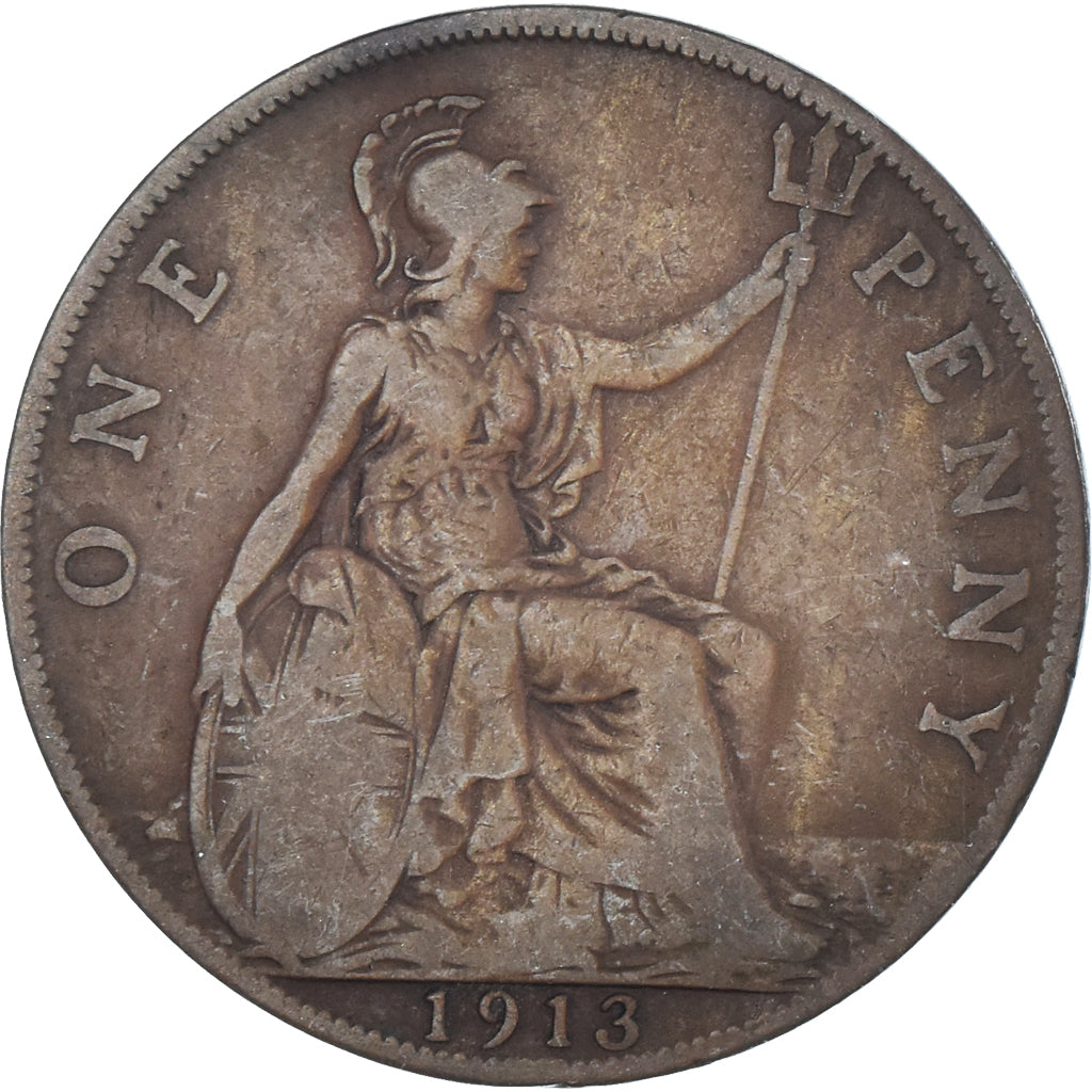 Coin, Great Britain, Penny, 1913