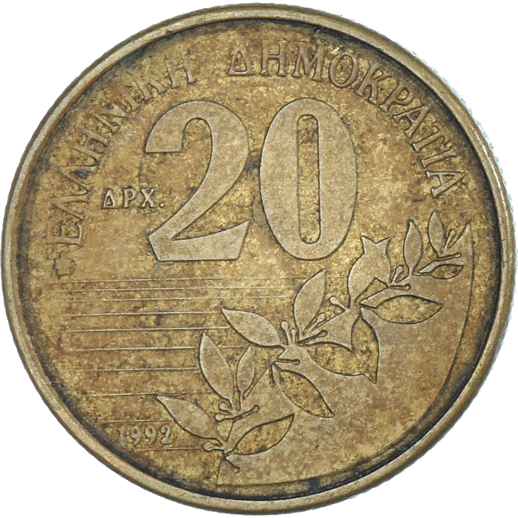 Moneta, Grecja, 20 Drachmes, 1992