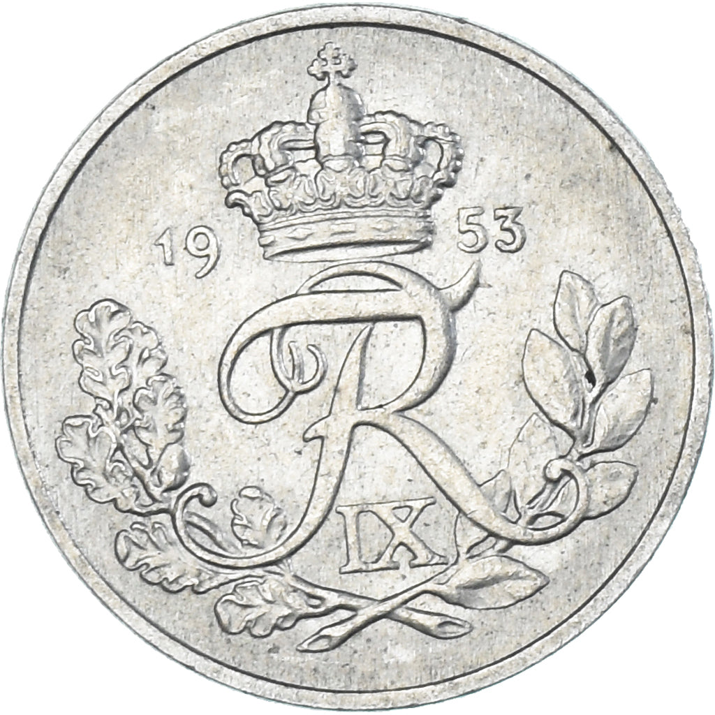 Monnaie, Danemark, 10 Öre, 1953