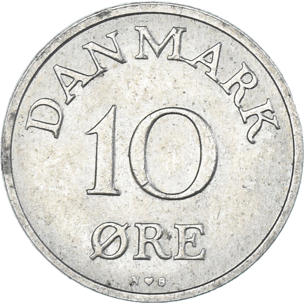 Monnaie, Danemark, 10 Öre, 1953