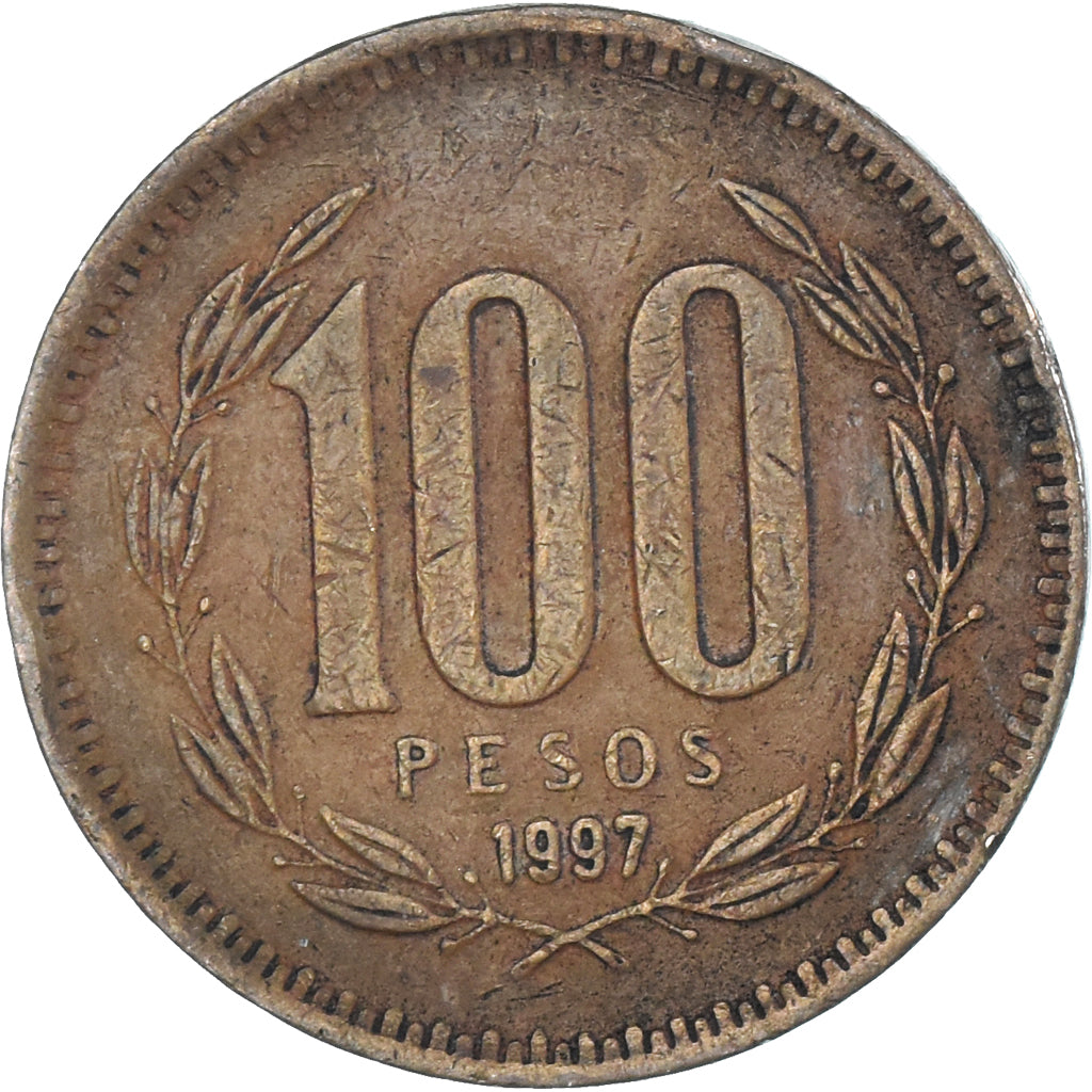 Coin, Chile, 100 Pesos, 1997