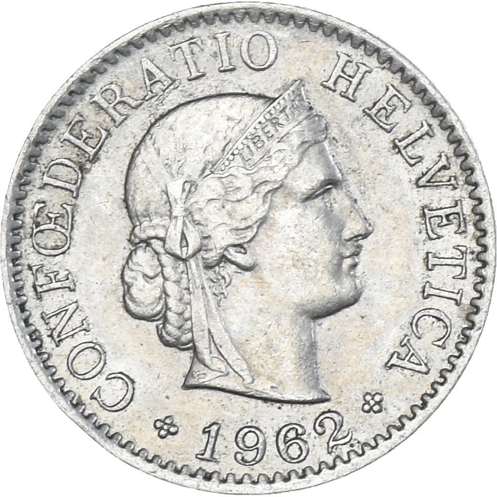 Moeda, Suíça, 5 Rappen, 1962