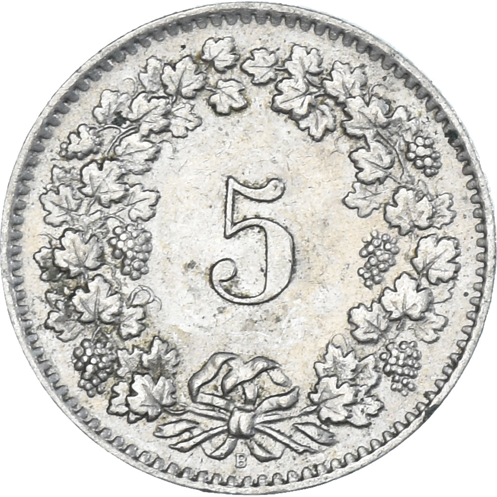 Moeda, Suíça, 5 Rappen, 1962