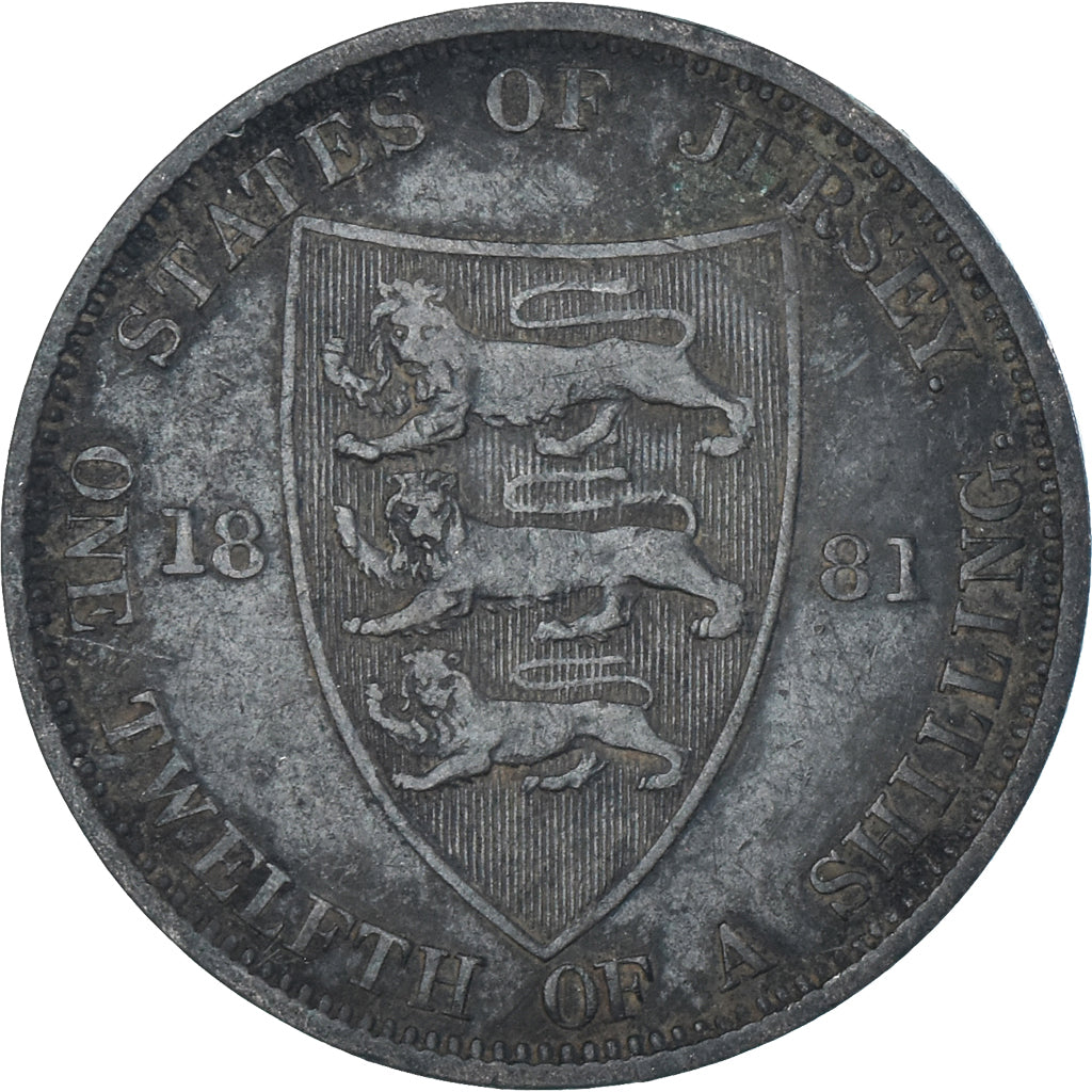 Coin, Jersey, 1/12 Shilling, 1881