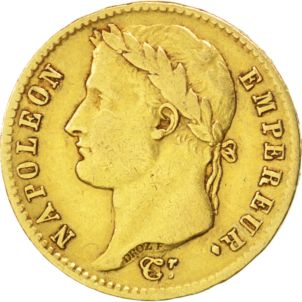 FRANCE, Napoléon I, 20 Francs, 1810, Lille, KM #695.10, VF(30-35), Gold, Gadoury
