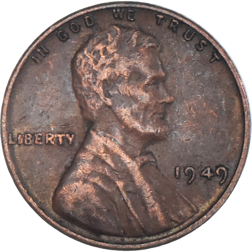 Coin, United States, Cent, 1949