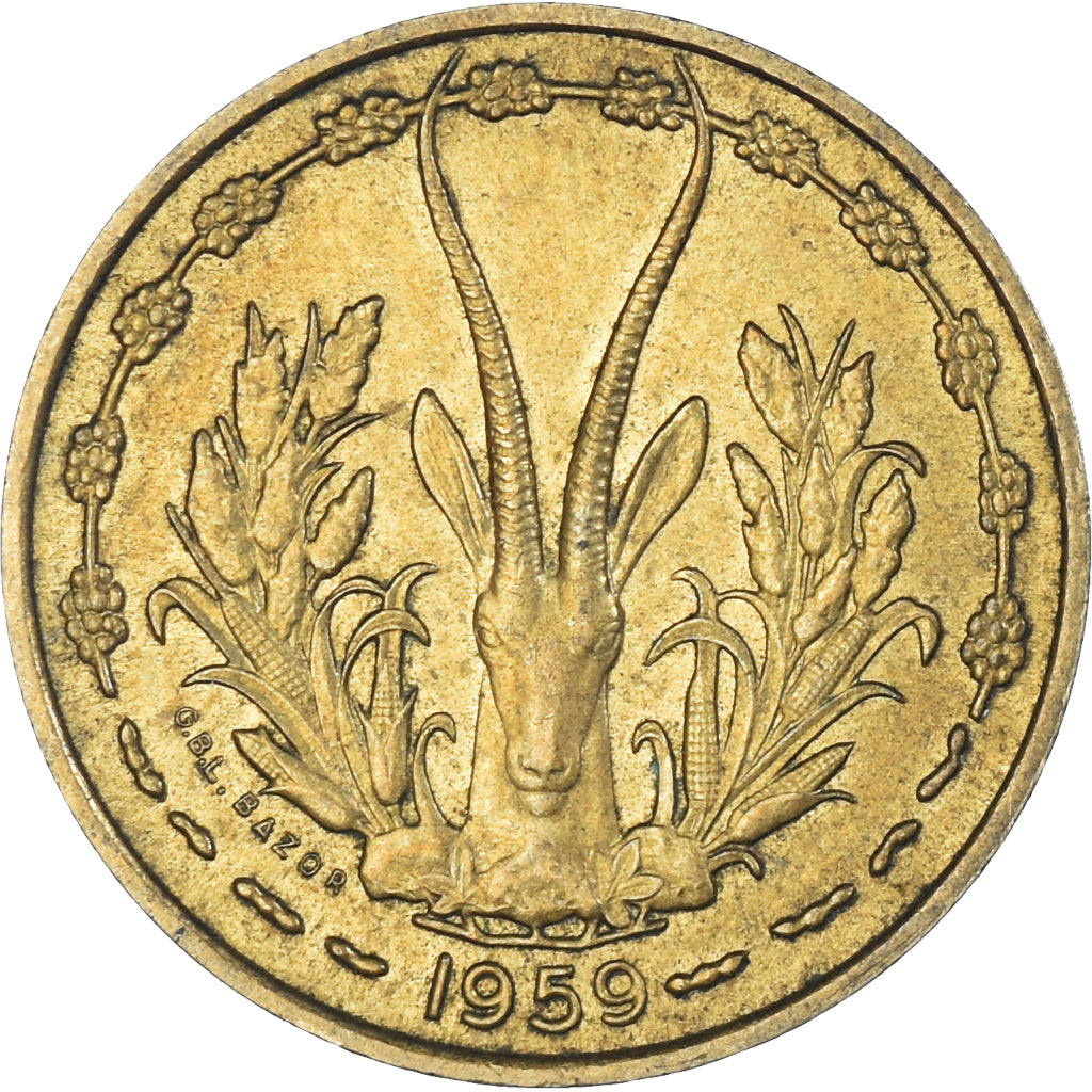 Moneta, Stati dell'Africa occidentale, 10 Francs, 1959