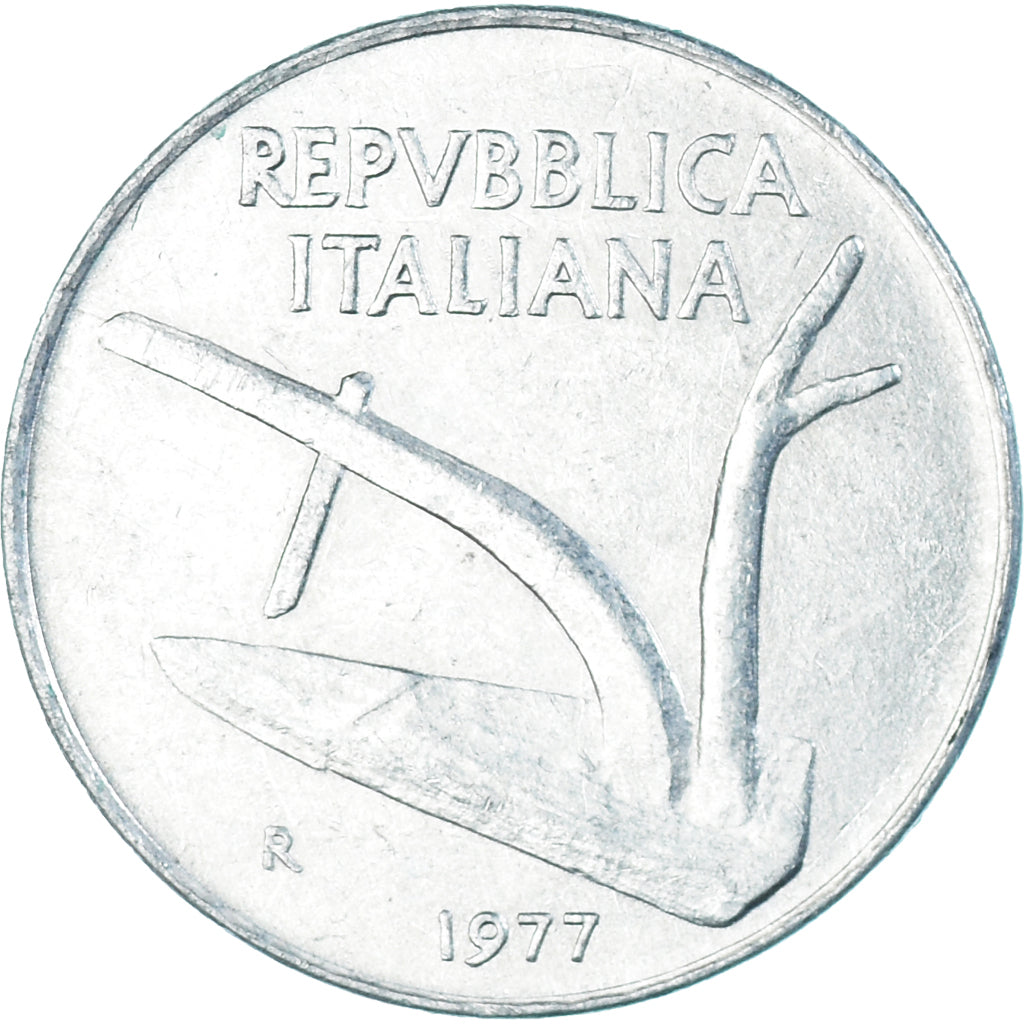 Coin, Italy, 10 Lire, 1977