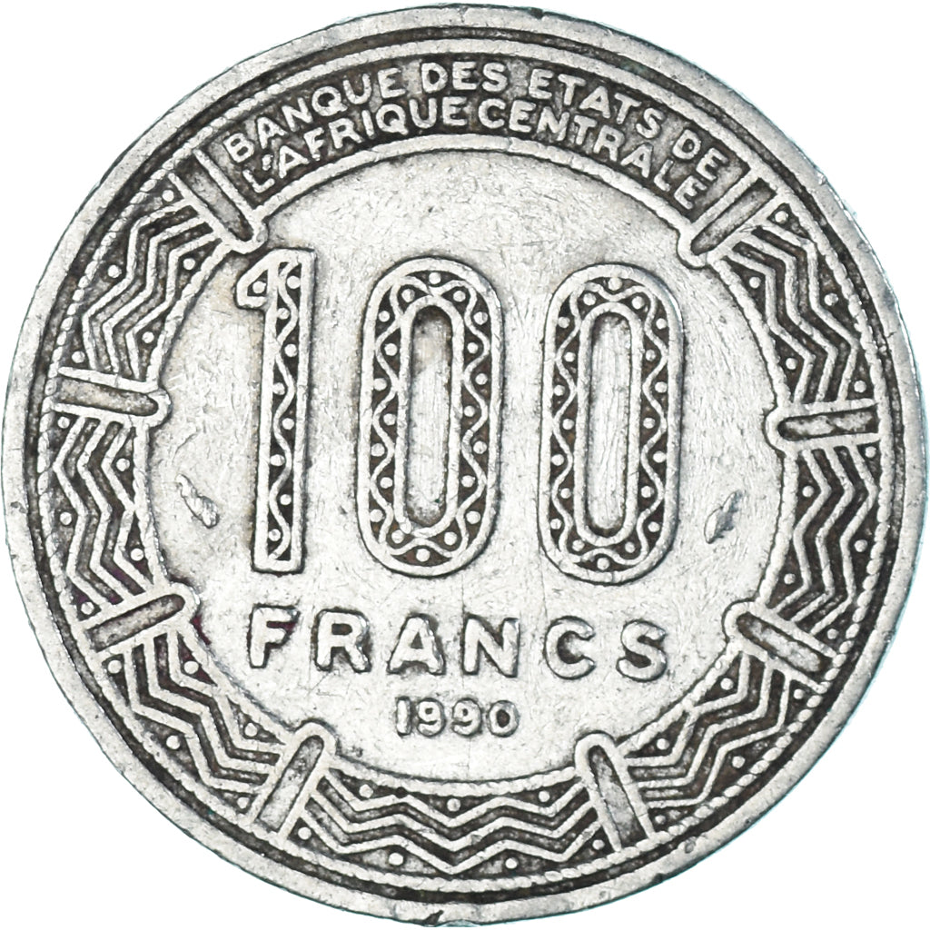 Moneda, Chad, 100 Francs, 1990