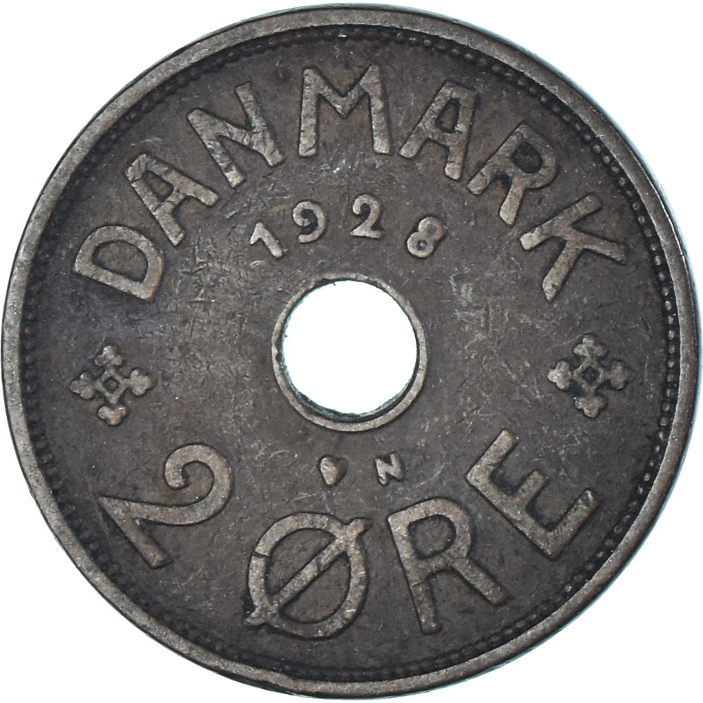 Monnaie, Danemark, 2 Öre, 1928