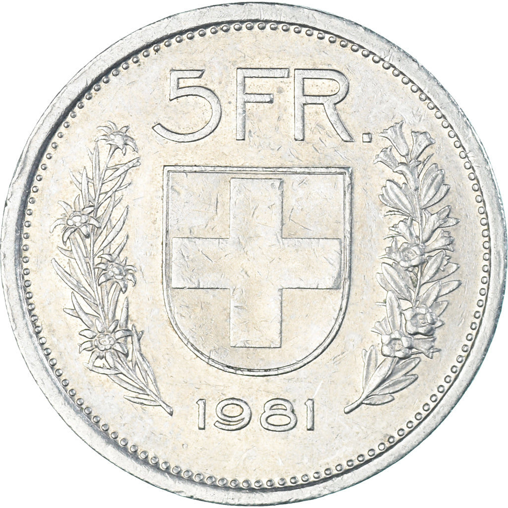 Munten, Zwitserland, 5 Francs, 1981