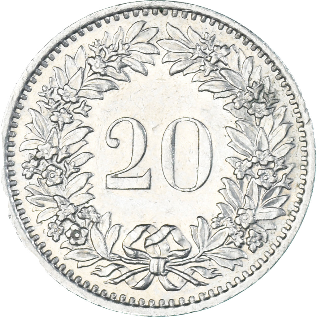 Münze, Schweiz, 20 Rappen, 1974