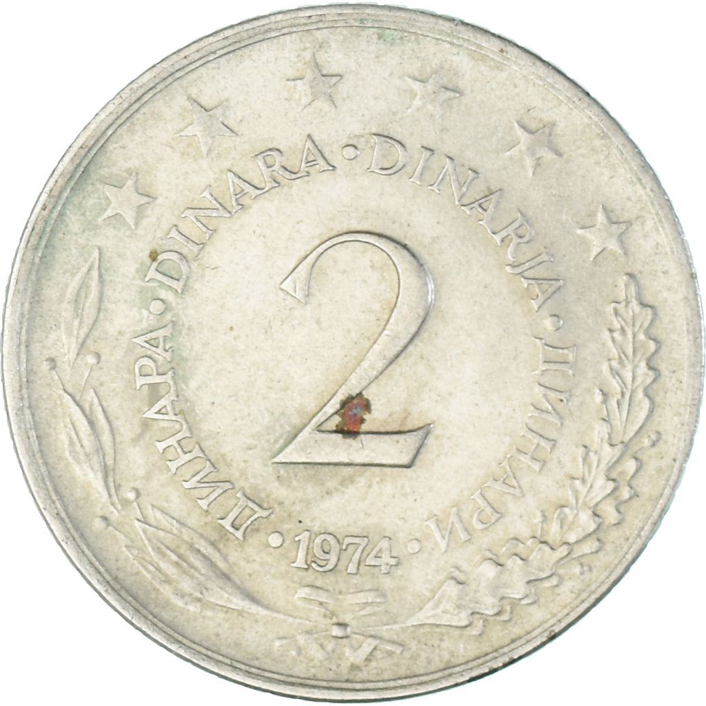 Moneta, Jugosławia, 2 Dinara, 1974