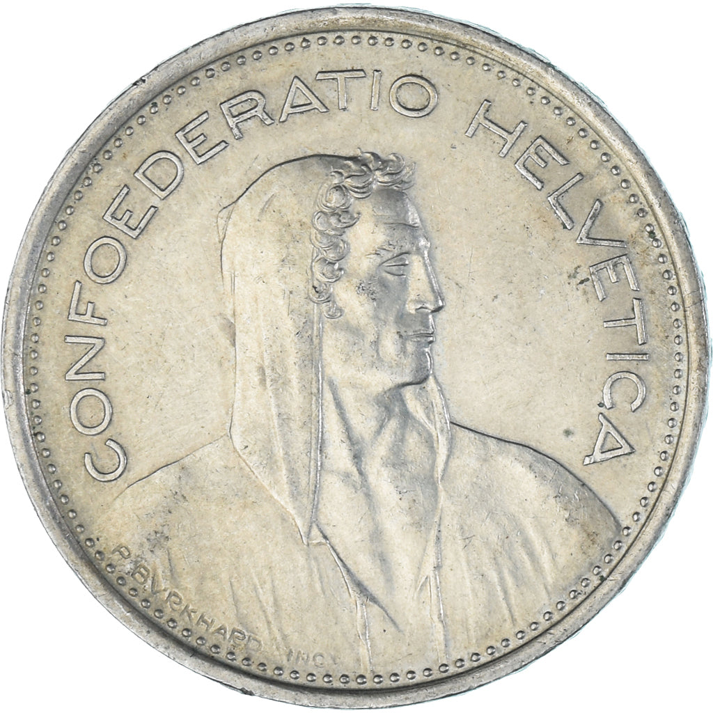 Moeda, Suíça, 5 Francs, 1968