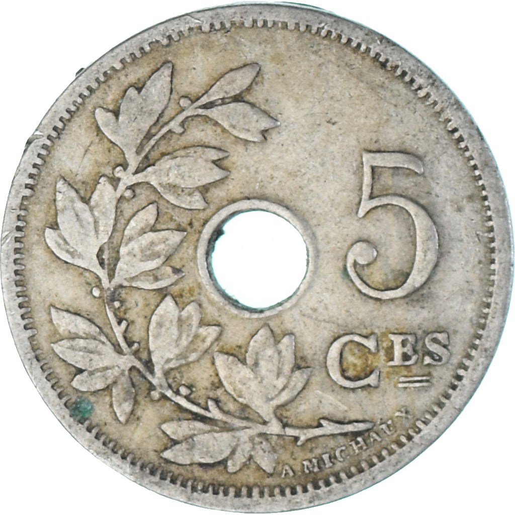 Munten, België, 5 Centimes, 1907