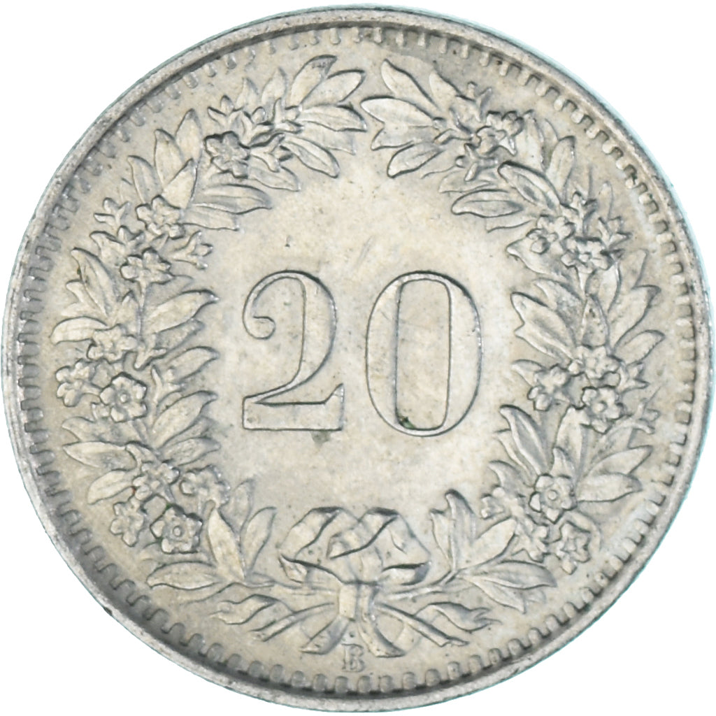 Moneda, Suiza, 20 Rappen, 1964