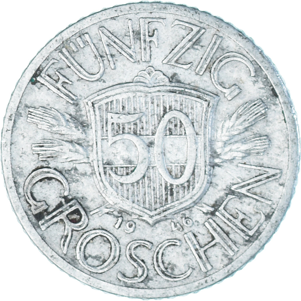 Moeda, Áustria, 50 Groschen, 1946