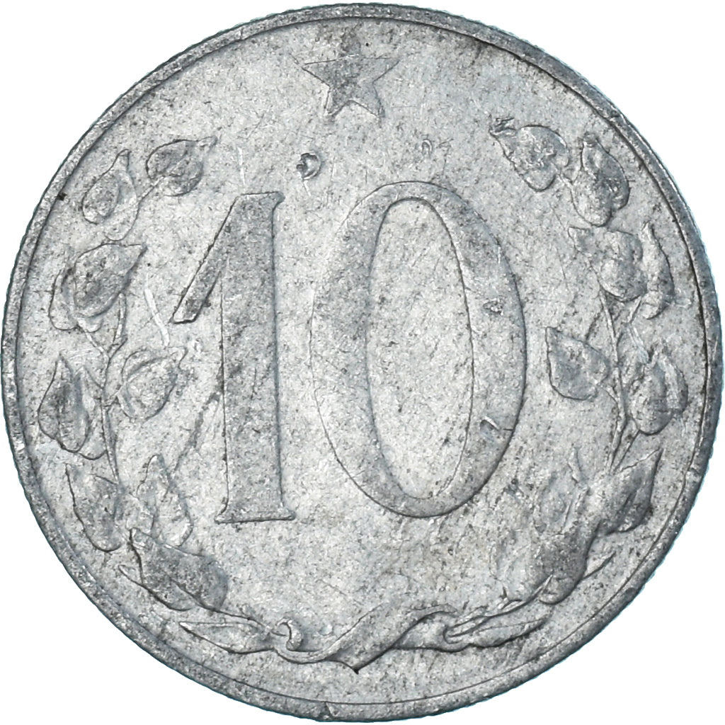 Moneda, Checoslovaquia, 10 Korun, 1955