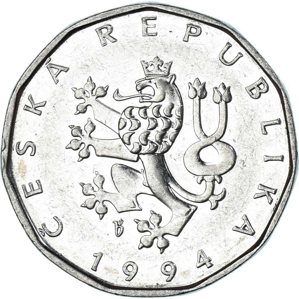 Moneda, República Checa, 2 Koruny, 1994