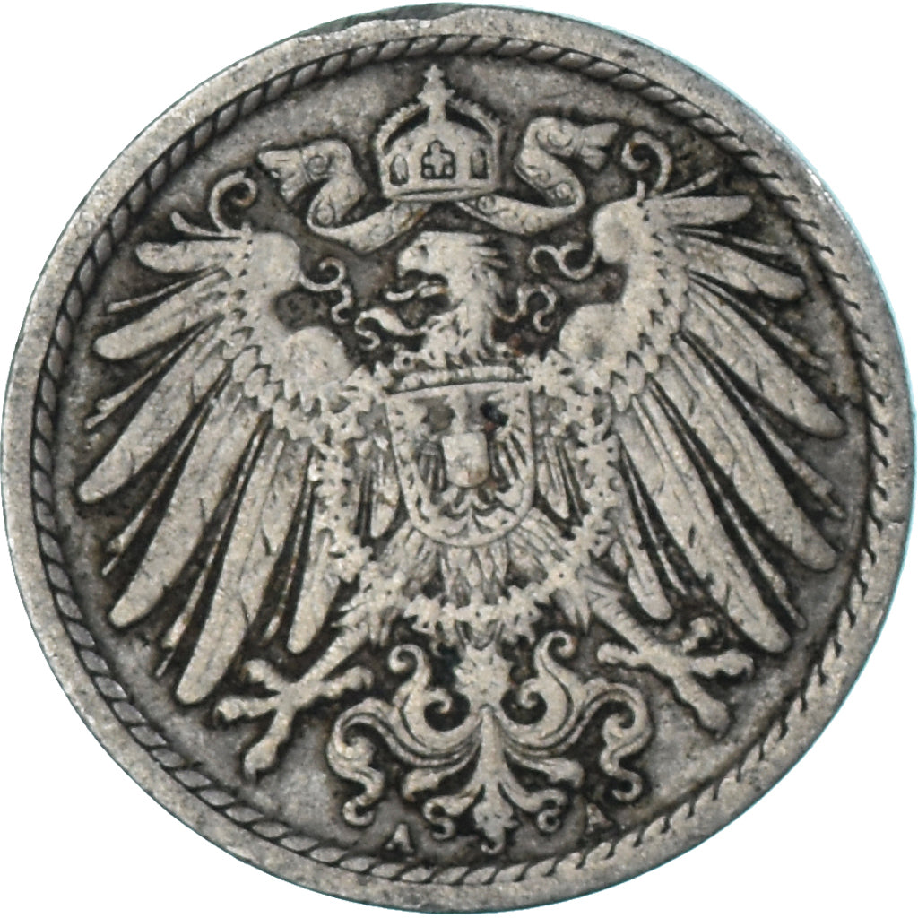Moneta, Niemcy, 5 Pfennig, 1900