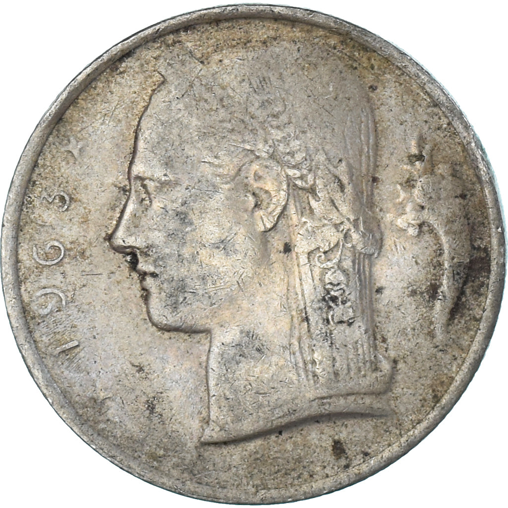 Moeda, Bélgica, 5 Francs, 5 Frank, 1963
