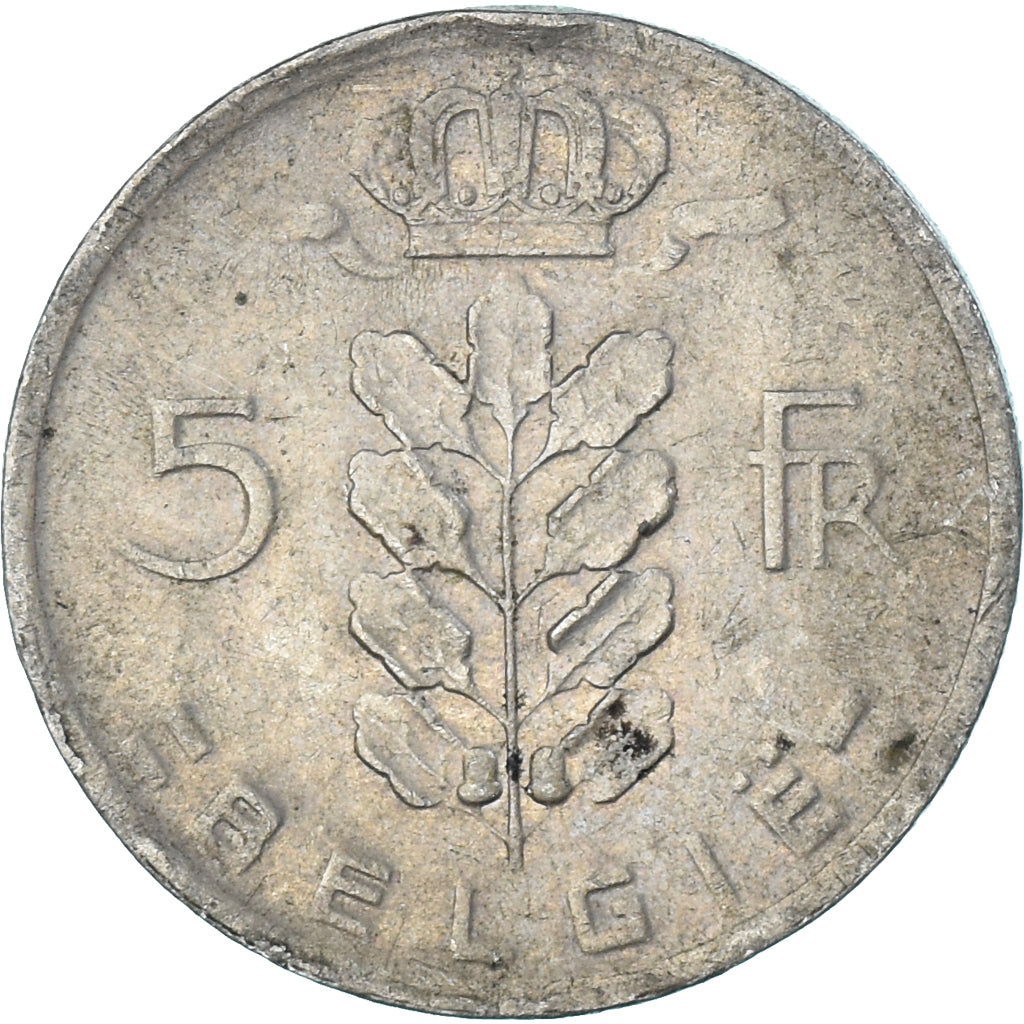 Moeda, Bélgica, 5 Francs, 5 Frank, 1963