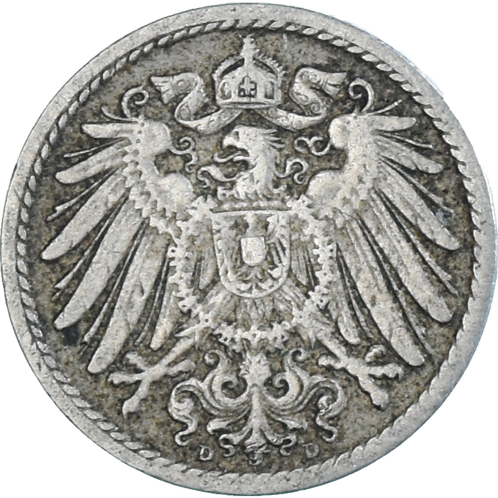 Coin, Germany, 5 Pfennig, 1898