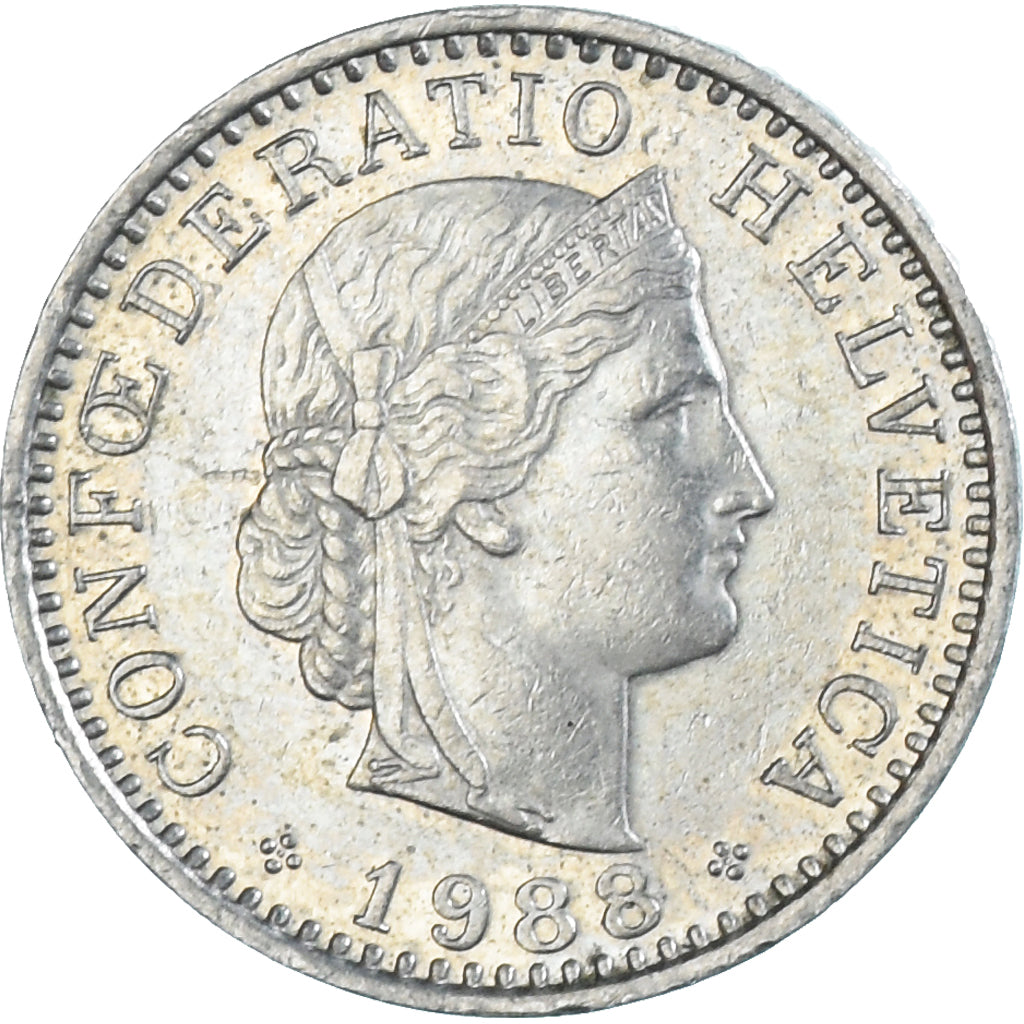 Munten, Zwitserland, 20 Rappen, 1988