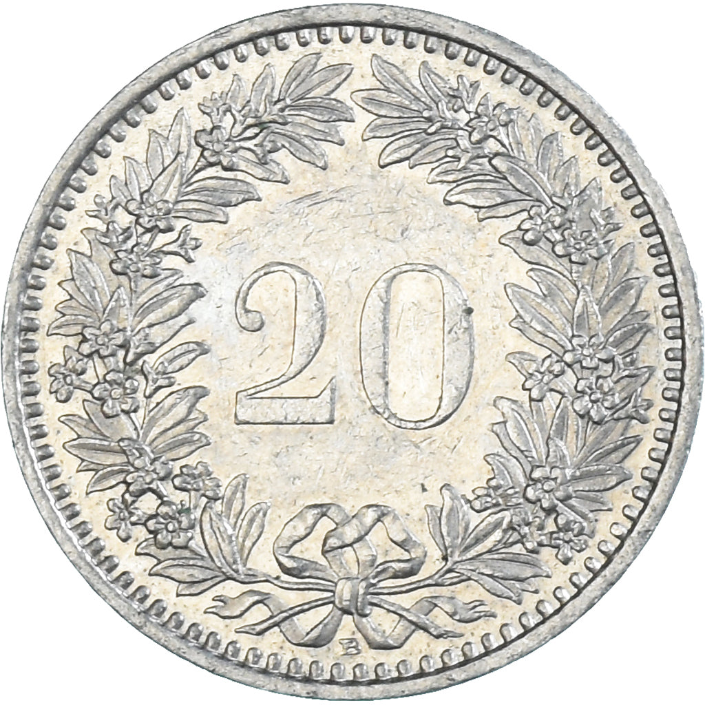 Munten, Zwitserland, 20 Rappen, 1988