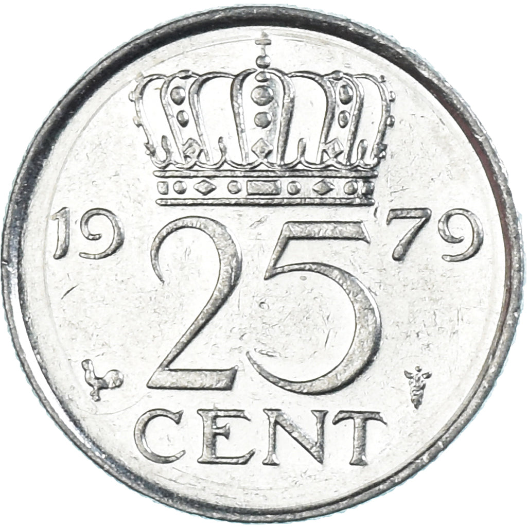 Moeda, Países Baixos, 25 Cents, 1979