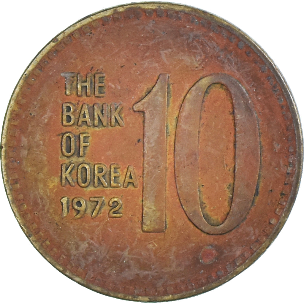 Münze, Korea, 10 Won, 1972
