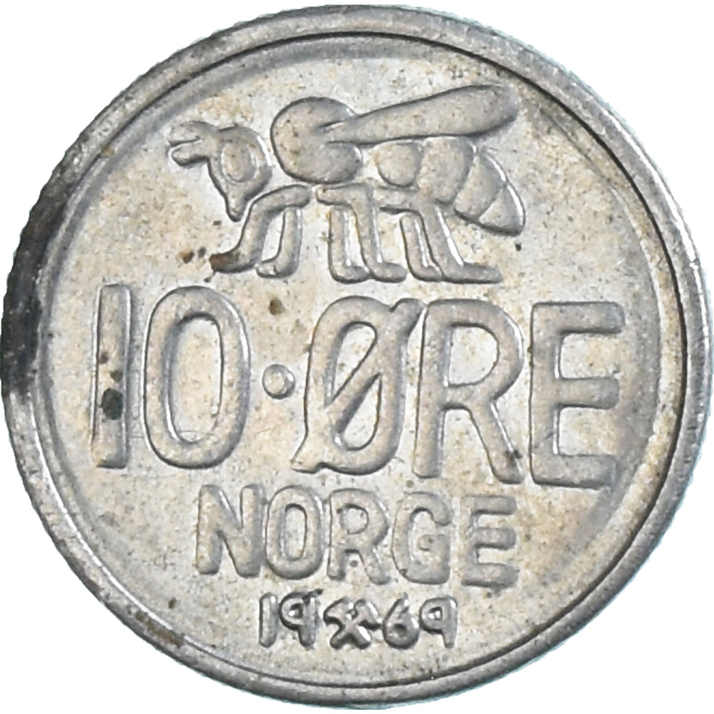 Coin, Norway, 10 Öre, 1969